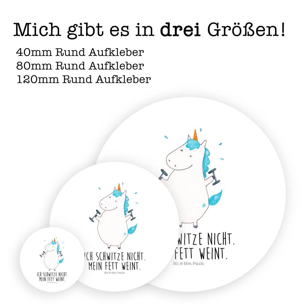 Rund Aufkleber Einhorn Fitness Sticker, Aufkleber, Etikett, Einhorn, Einhörner, Einhorn Deko, Pegasus, Unicorn, Gym, Fitness, Fitnessstudio, Diät, Abnehmen, Sport, Pumpen, Geräte, Sixpack