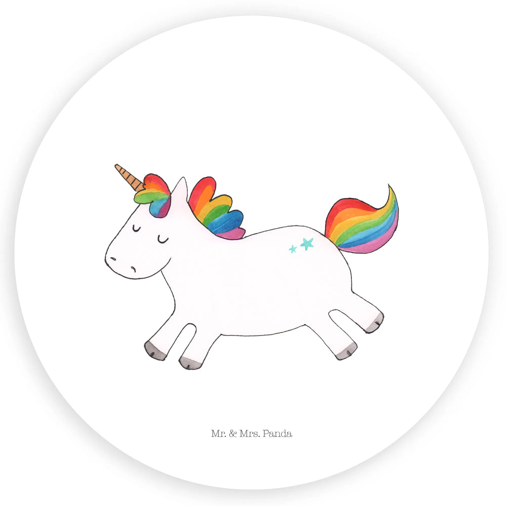 Rund Aufkleber Einhorn Happy Sticker, Aufkleber, Etikett, Einhorn, Einhörner, Einhorn Deko, Pegasus, Unicorn, glücklich, fröhlich, Spaß, Freude, Lebensfreude, witzig, spannend, Lächeln, Lachen