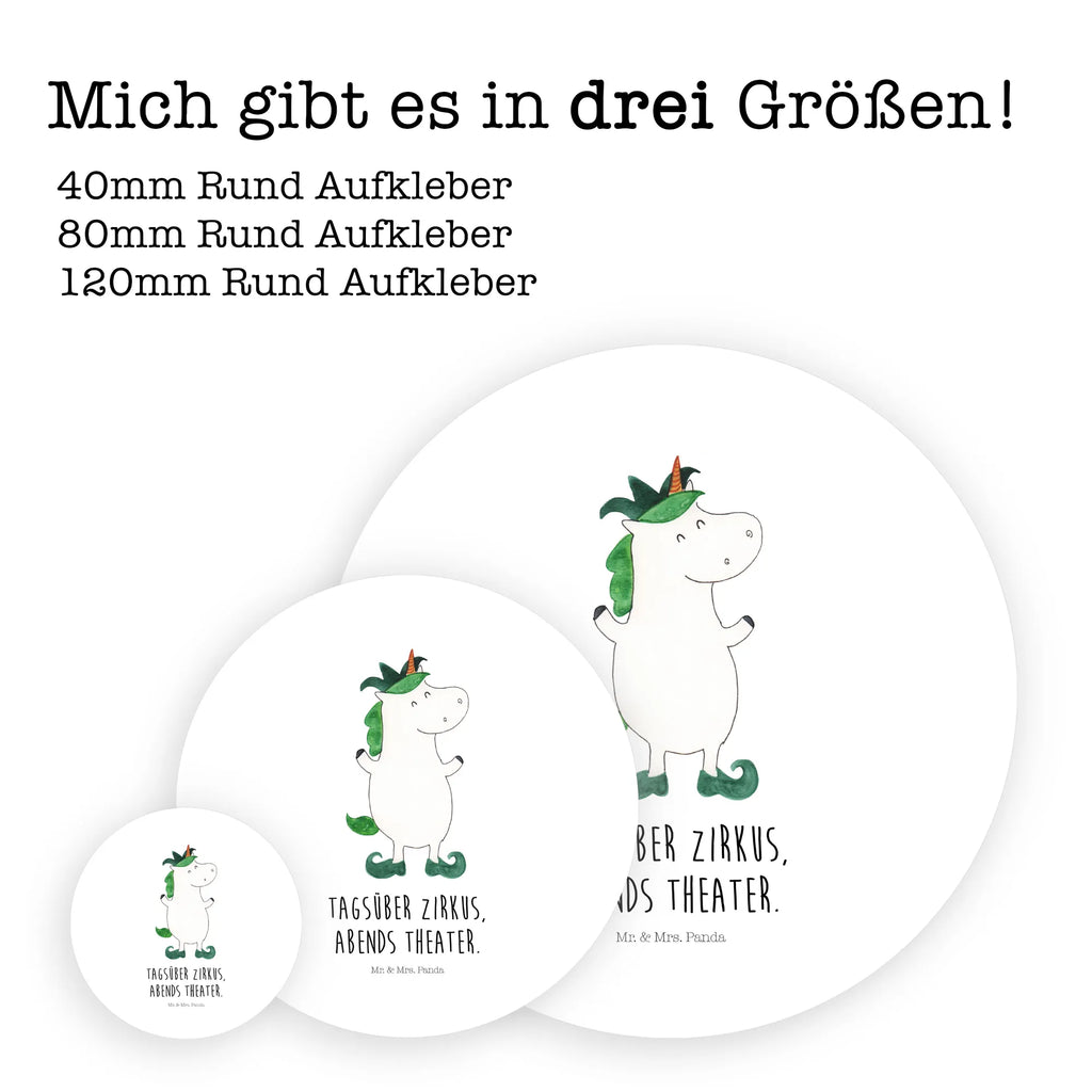 Rund Aufkleber Einhorn Joker Sticker, Aufkleber, Etikett, Einhorn, Einhörner, Einhorn Deko, Unicorn, Hofnarr, Kasper, Gaukler, Mittelalter