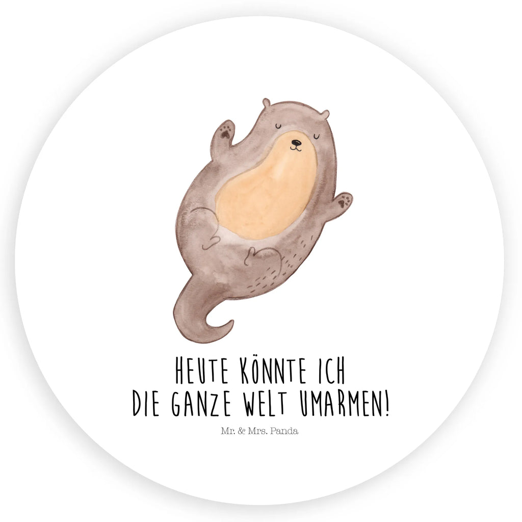 Rund Aufkleber Otter Umarmen Sticker, Aufkleber, Etikett, Otter, Fischotter, Seeotter, Otter Seeotter See Otter