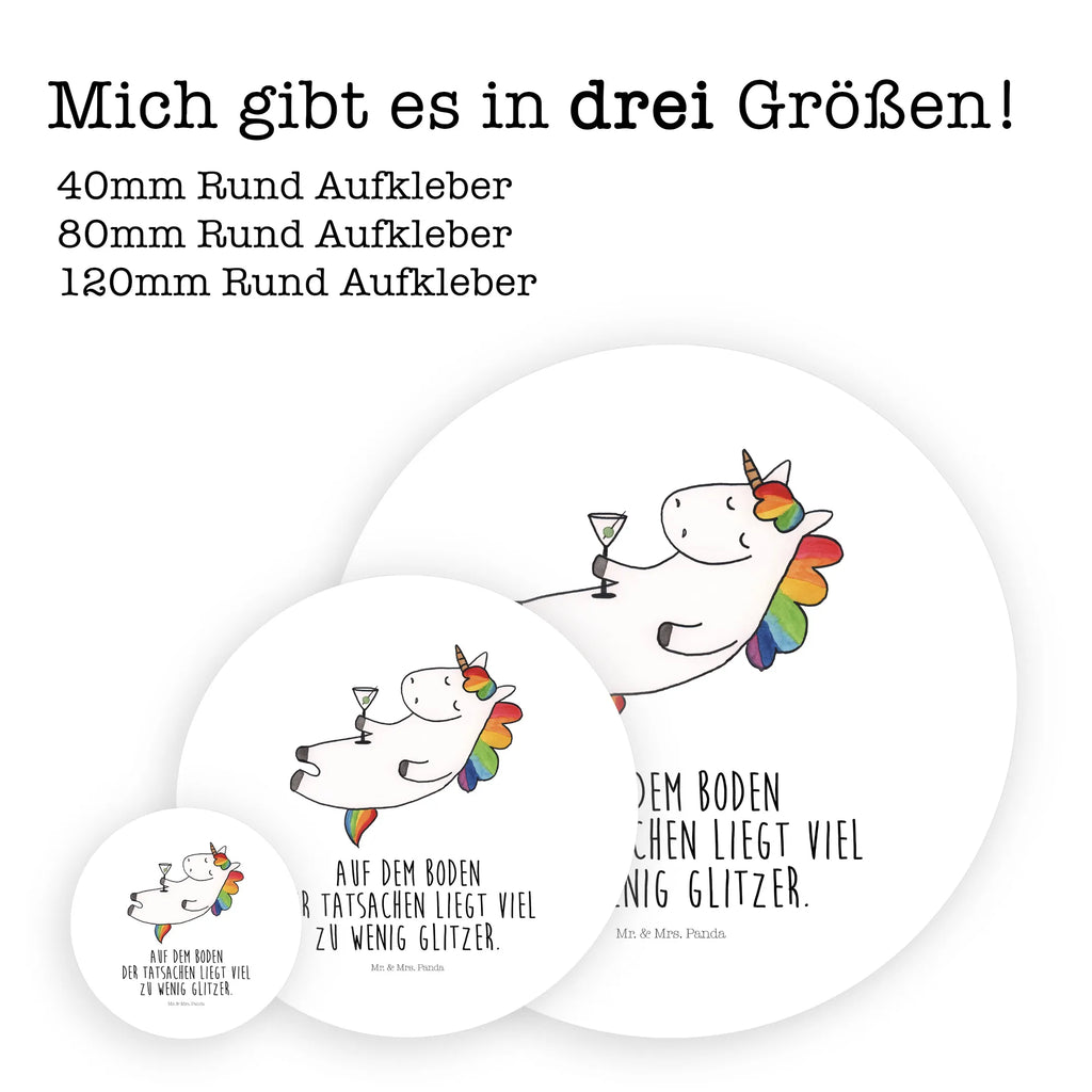 Rund Aufkleber Einhorn Cocktail Sticker, Aufkleber, Etikett, Einhorn, Einhörner, Einhorn Deko, Pegasus, Unicorn, Party, Spaß, Feiern, Caipirinha, Rum, Cuba Libre, Sekt, Freundin, Geburtstag, lustig, witzig, Spruch, Glitzer