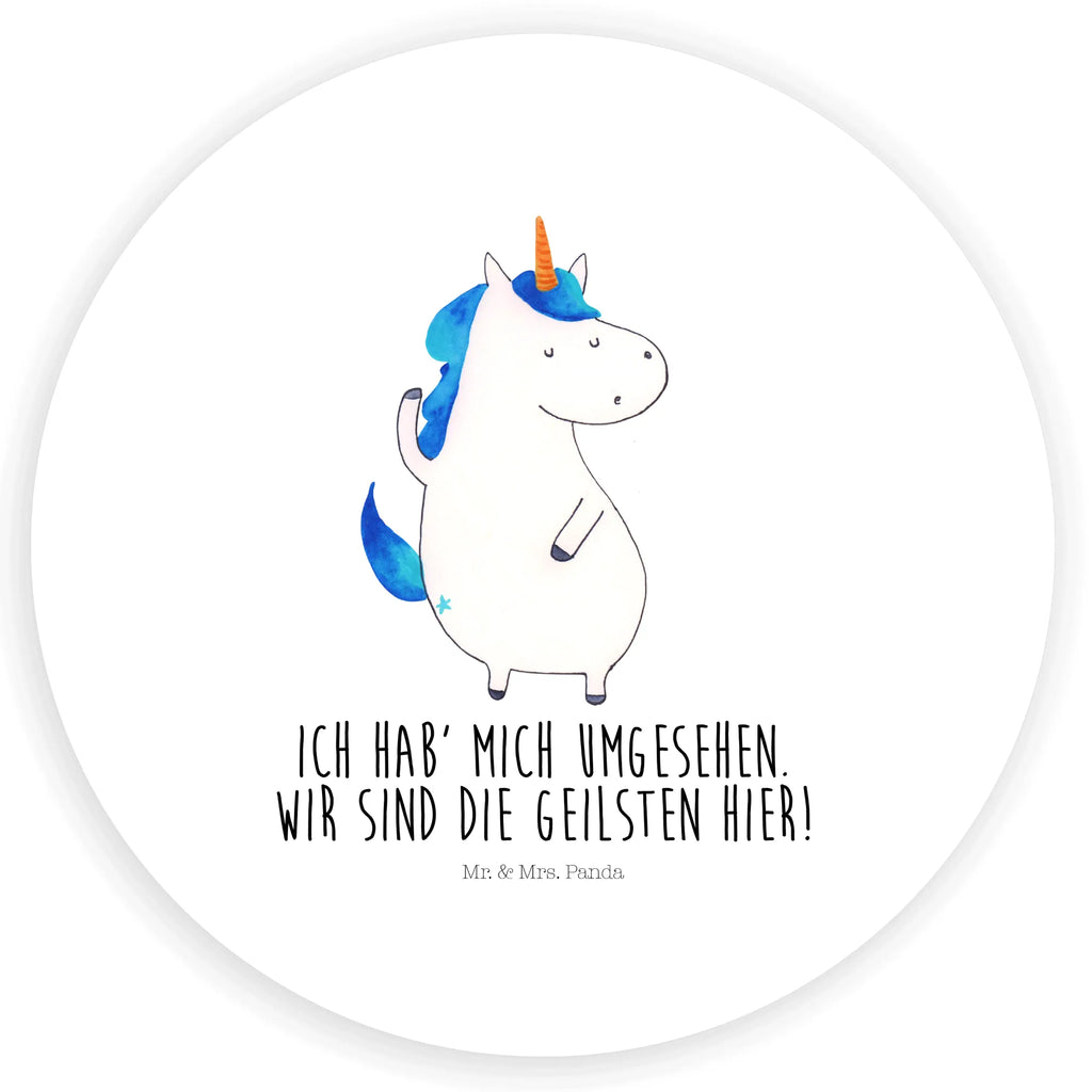 Rund Aufkleber Einhorn Mann Sticker, Aufkleber, Etikett, Einhorn, Einhörner, Einhorn Deko, Pegasus, Unicorn, cool, Mann, Freundin, Familie, bester Freund, BFF, Party, hübsch, beste