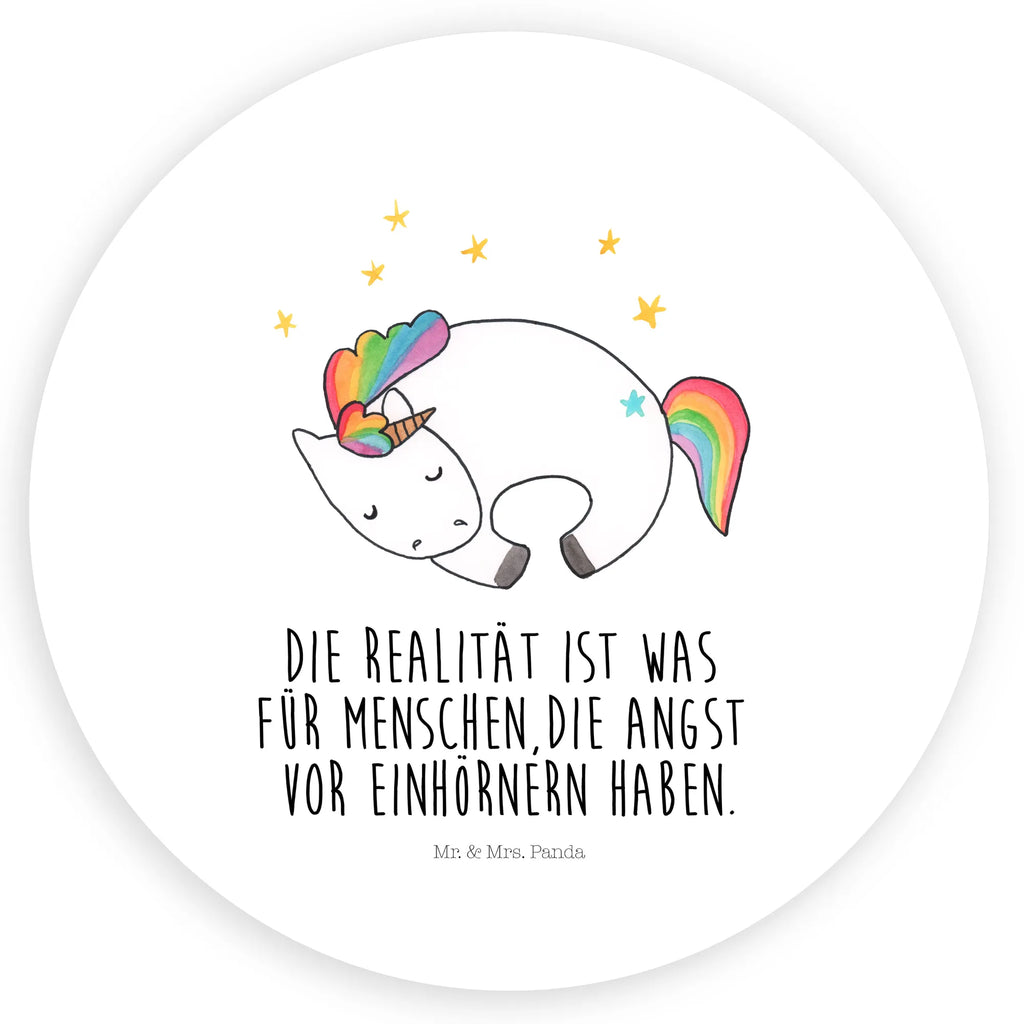 Rund Aufkleber Einhorn Nacht Sticker, Aufkleber, Etikett, Einhorn, Einhörner, Einhorn Deko, Pegasus, Unicorn, Träume, Traum, unicorn, Realität, Menschen, Geschenk, Ruhe, Freundin