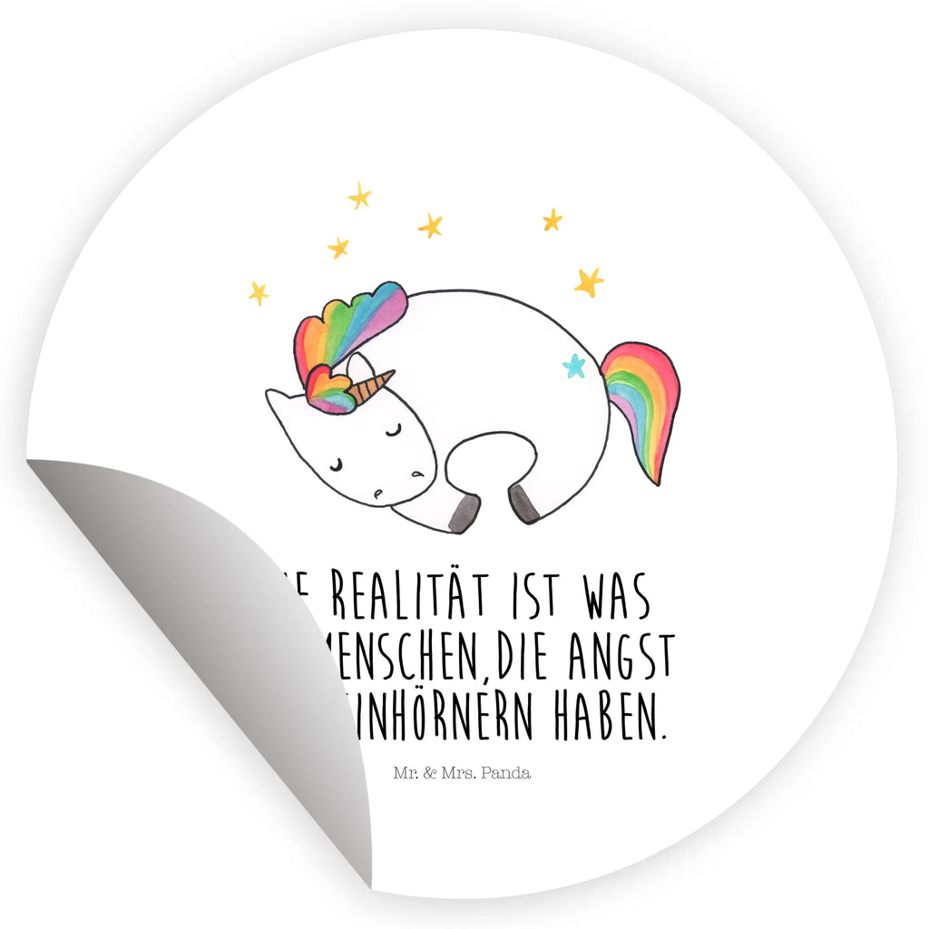 Rund Aufkleber Einhorn Nacht Sticker, Aufkleber, Etikett, Einhorn, Einhörner, Einhorn Deko, Pegasus, Unicorn, Träume, Traum, unicorn, Realität, Menschen, Geschenk, Ruhe, Freundin