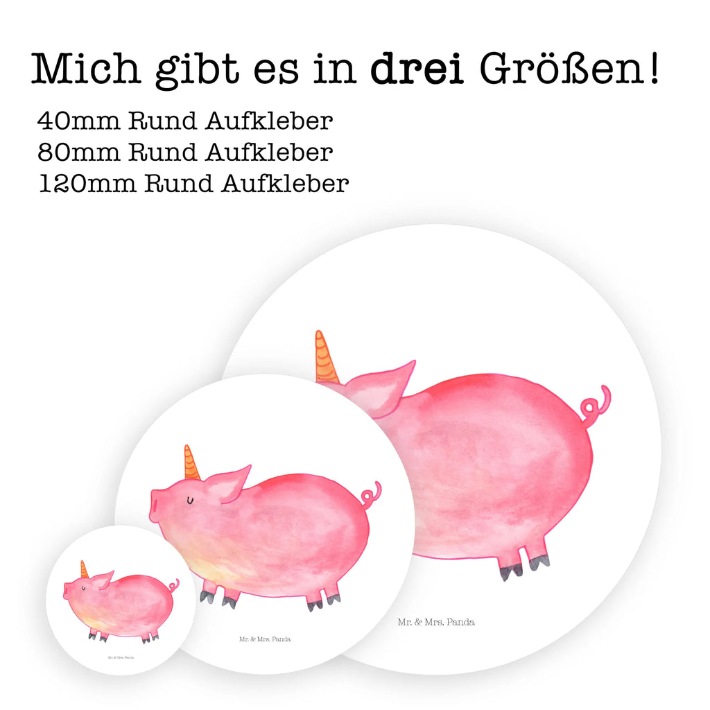 Rund Aufkleber Einhorn Schweinhorn Sticker, Aufkleber, Etikett, Einhorn, Einhörner, Einhorn Deko, Pegasus, Unicorn, Party, Spaß, Schwein, Schweinhorn, Bauer, witzig. lustig, Spruch, geschenk, Pig, Piggy, funny, english, englisch