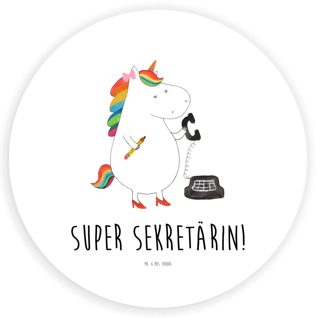 Rund Aufkleber Einhorn Sekretärin Sticker, Aufkleber, Etikett, Einhorn, Einhörner, Einhorn Deko, Pegasus, Unicorn, Sekretärin, Büro, Rechtsanwältin, Rechtsanwaltsgehilfin, Steuerbüro, Steuerkanzlei, Bürokraft, Bürohilfe