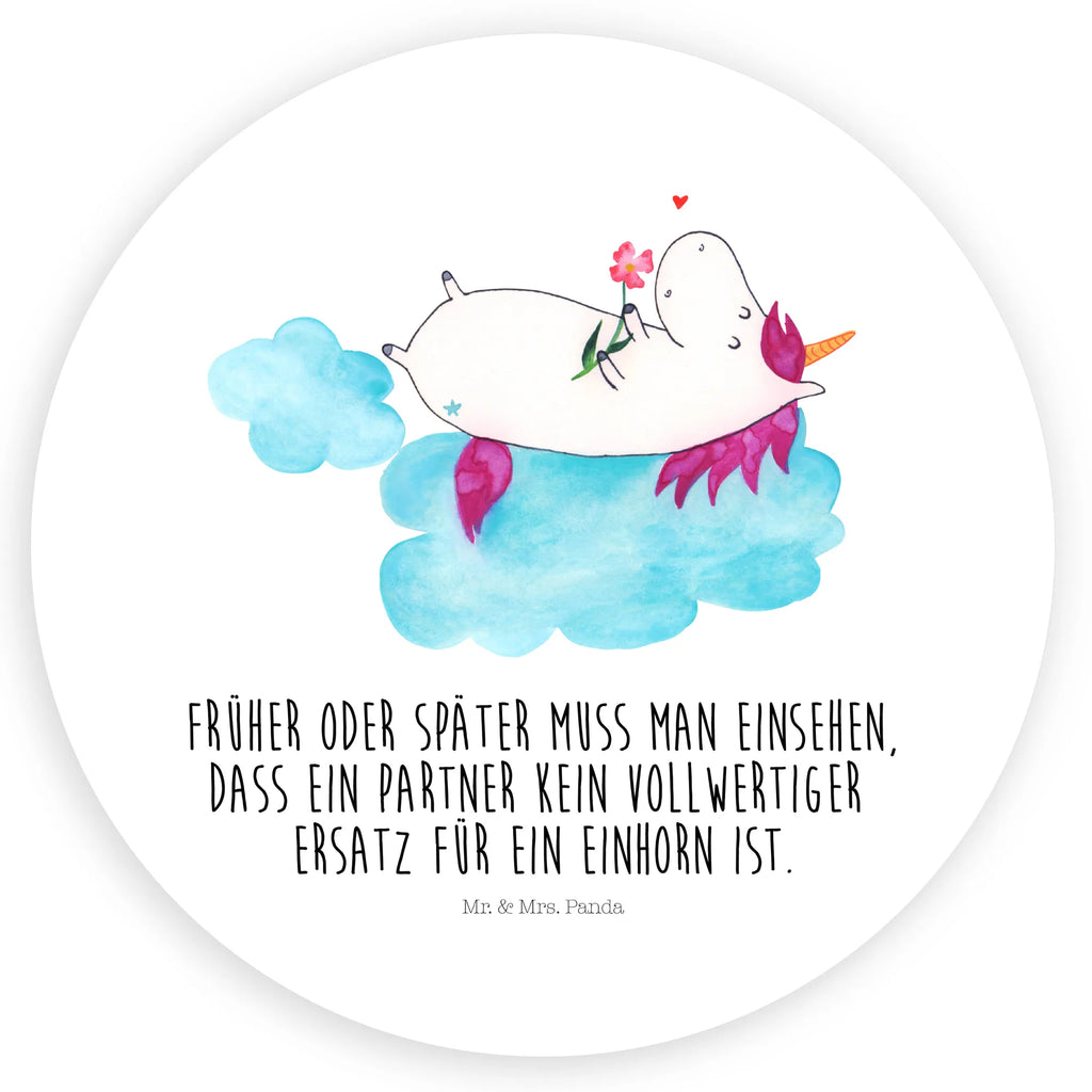 Rund Aufkleber Einhorn verliebt auf Wolke Sticker, Aufkleber, Etikett, Einhorn, Einhörner, Einhorn Deko, Unicorn, verliebt, Liebe, Liebesbeweis, Freundin, Wolke