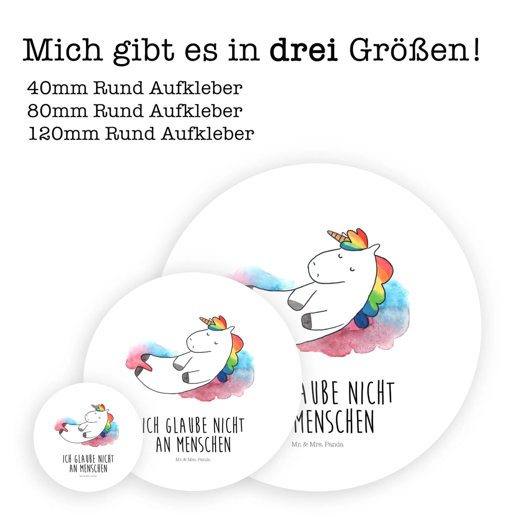 Rund Aufkleber Einhorn Wolke 7 Sticker, Aufkleber, Etikett, Einhorn, Einhörner, Einhorn Deko, Pegasus, Unicorn, verliebt, Menschen, witzig, lustig, Geschenk, Glaube, Realität, Lächeln