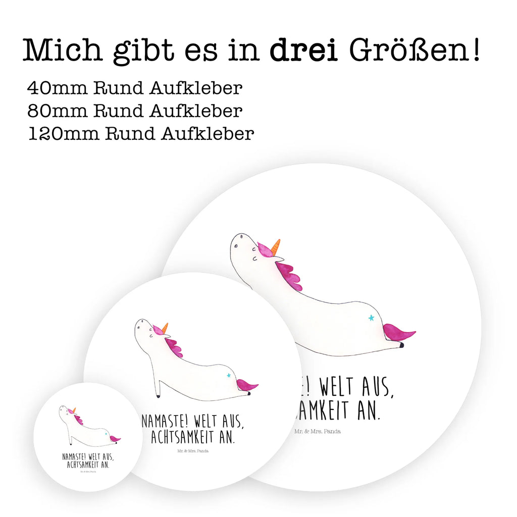 Rund Aufkleber Einhorn Yoga Sticker, Aufkleber, Etikett, Einhorn, Einhörner, Einhorn Deko, Pegasus, Unicorn, Yoga, Namaste, Achtsamkeit, Entspannung, Joga, Yogamatte, Sport, lustig, witzig, süß