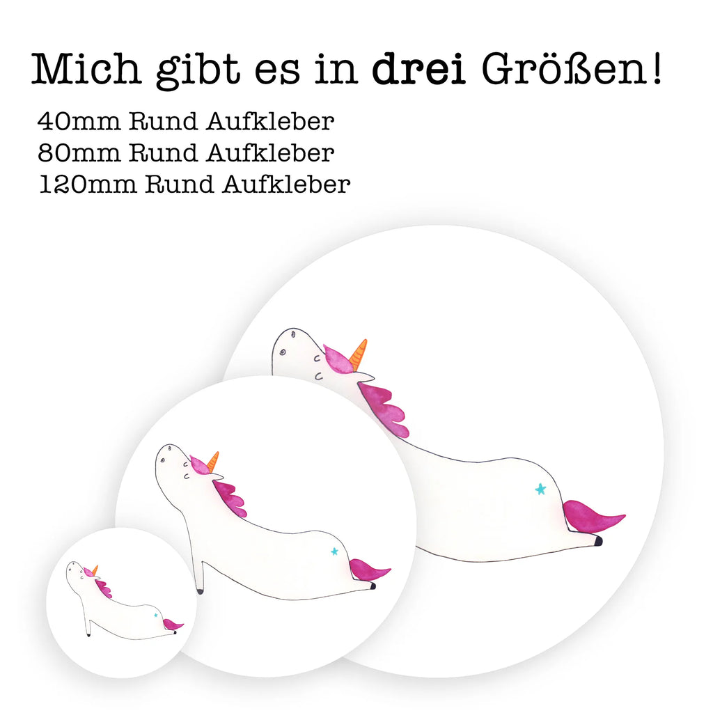 Rund Aufkleber Einhorn Yoga Sticker, Aufkleber, Etikett, Einhorn, Einhörner, Einhorn Deko, Pegasus, Unicorn, Yoga, Namaste, Achtsamkeit, Entspannung, Joga, Yogamatte, Sport, lustig, witzig, süß