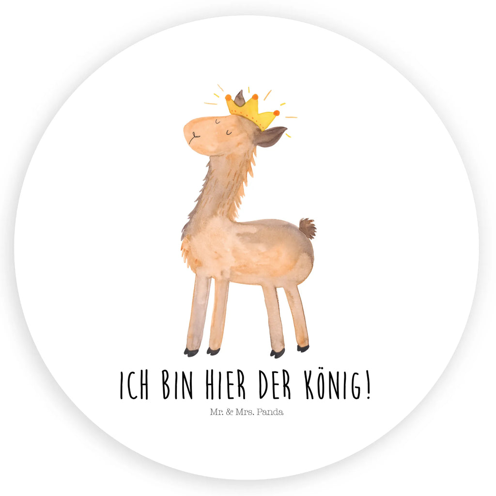 Rund Aufkleber Lama König Sticker, Aufkleber, Etikett, Lama, Alpaka, Lamas, König, Königin, Freundin, Mama, Papa, Büro Kollege, Kollegin, Chef, Vorgesetzter, Abi, Abitur