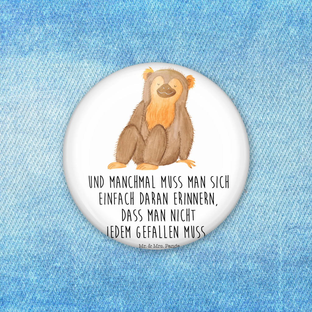 Button Affe 50mm Button, Button, Pin, Anstecknadel, Afrika, Wildtiere, Affe, Äffchen, Affen, Selbstliebe, Respekt, Motivation, Selbstachtung, Liebe, Selbstbewusstsein, Selfcare