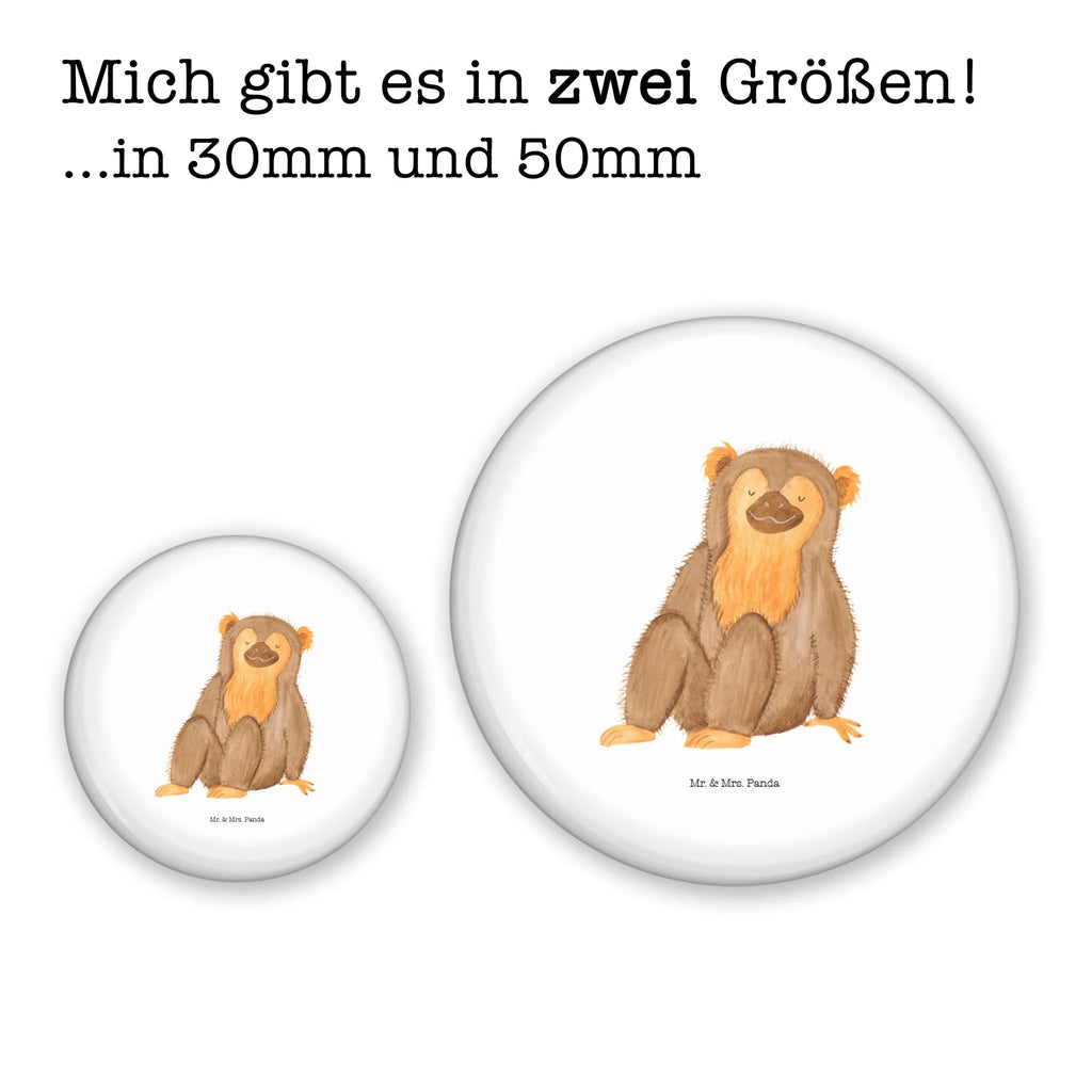 Button Affe 50mm Button, Button, Pin, Anstecknadel, Afrika, Wildtiere, Affe, Äffchen, Affen, Selbstliebe, Respekt, Motivation, Selbstachtung, Liebe, Selbstbewusstsein, Selfcare