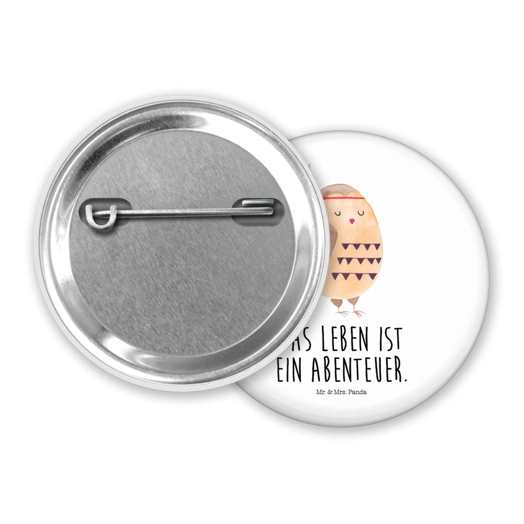 Button Eule Federschmuck 50mm Button, Button, Pin, Anstecknadel, Eule, Eule Deko, Owl, Das Leben ist ein Abenteuer, Reisespruch, Federschmuck, Dekoration