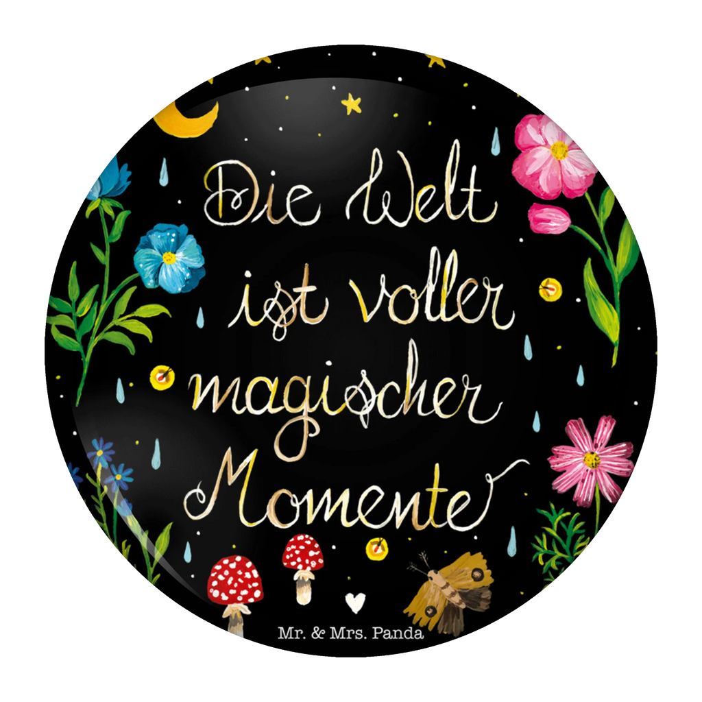 Button Magische Welt 50mm Button, Button, Pin, Anstecknadel, Blumen Deko, Frühlings Deko, Sommer Deko, Dekoration, positive Botschaft, Naturliebhaber, Outdoor, Natur, Abenteuer, Magische Momente, Spruch schön, Spruch positiv, Motivation, schwarz, magisch, Blumen, Nacht, Weisheit