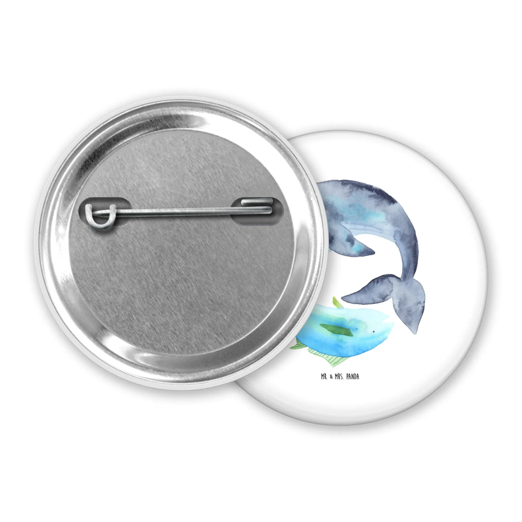 Button Walfisch & Thunfisch 50mm Button, Button, Pin, Anstecknadel, Tiermotive, Gute Laune, lustige Sprüche, Tiere, Wal, Wahl, Tunfisch, Wortwitz lustig, Spruch lustig, Flachwitz, Witz, Spruch des Tages, Flachwitz Geschenk