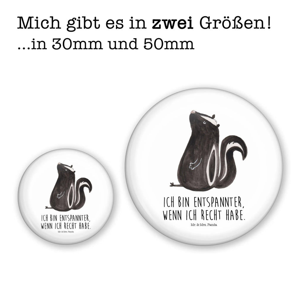 Button Stinktier sitzend 50mm Button, Button, Pin, Anstecknadel, Stinktier, Skunk, Wildtier, Raubtier, Stinker, Stinki, Spruch, Büro, Recht, Besserwisser