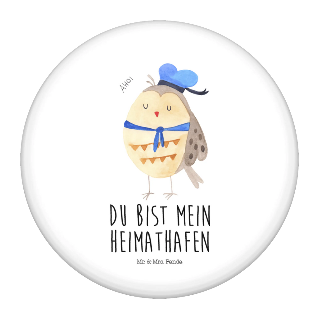 Button Eule Matrosen 50mm Button, Button, Pin, Anstecknadel, Eule, Eule Spruch, Eule Deko, Owl, Wortspiel lustig, Matrose, Freundin, Ehe, Seefahrer, Heimathafen, Hochzeitstag Geschenk