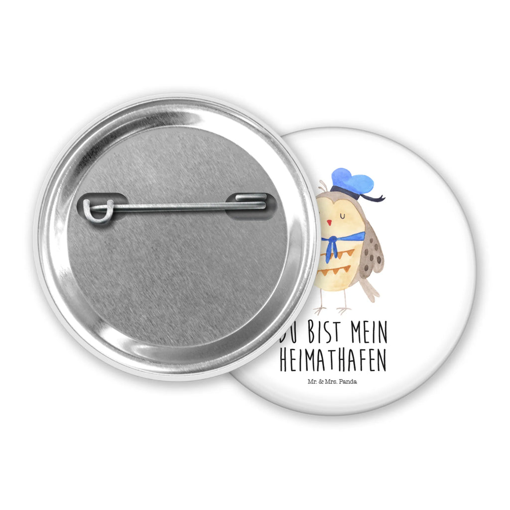 Button Eule Matrosen 50mm Button, Button, Pin, Anstecknadel, Eule, Eule Spruch, Eule Deko, Owl, Wortspiel lustig, Matrose, Freundin, Ehe, Seefahrer, Heimathafen, Hochzeitstag Geschenk