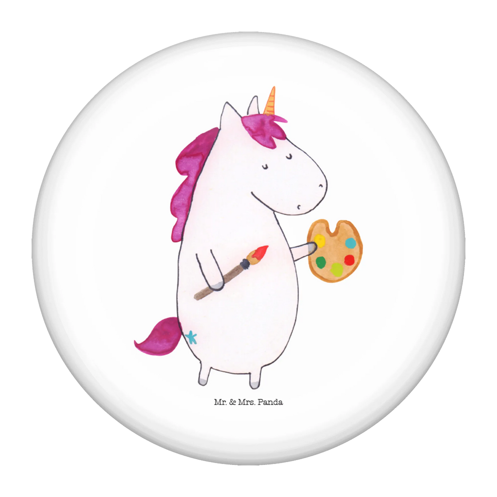 Button Einhorn Künstler 50mm Button, Button, Pin, Anstecknadel, Einhorn, Einhörner, Einhorn Deko, Pegasus, Unicorn, Englisch, Künstler, Artist, Malen, Zeichnen, Welt, Farbe, Stift, Pinsel, Geschenk, Maler