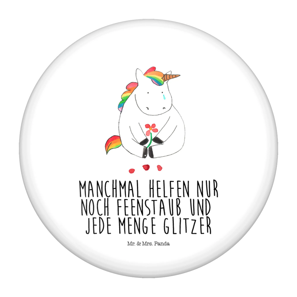 Button Einhorn Traurig 50mm Button, Button, Pin, Anstecknadel, Einhorn, Einhörner, Einhorn Deko, Pegasus, Unicorn, Glitzer, Trösten. Freundschaft, Freunde, Liebe, Trauer, Grußkarte, Blume