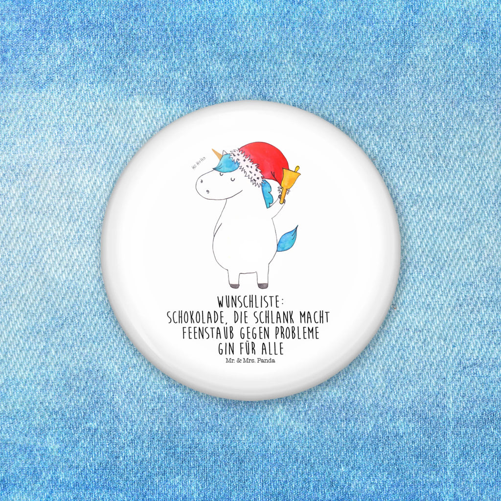 Button Einhorn Weihnachtsmann 50mm Button, Button, Pin, Anstecknadel, Einhorn, Einhörner, Einhorn Deko, Pegasus, Unicorn, Gin, Schokolade, Schoki, Weihnachten, Weihnachtsmann, Nikolaus, Wunschzettel, Wunschliste, Feenstaub