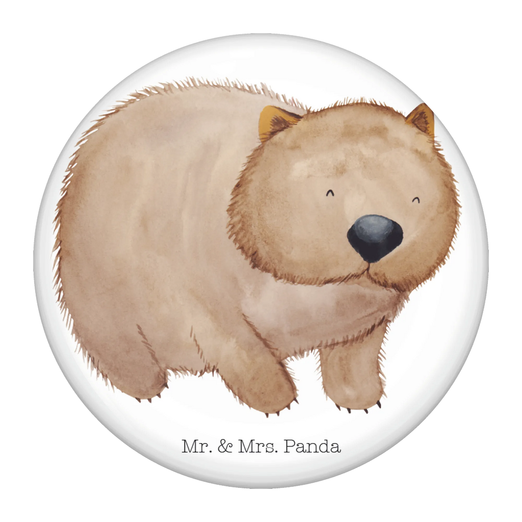 Button Wombat 50mm Button, Button, Pin, Anstecknadel, Tiermotive, Gute Laune, lustige Sprüche, Tiere, Wombat, Das Leben ist schön, Motivation, Spruch, Australien