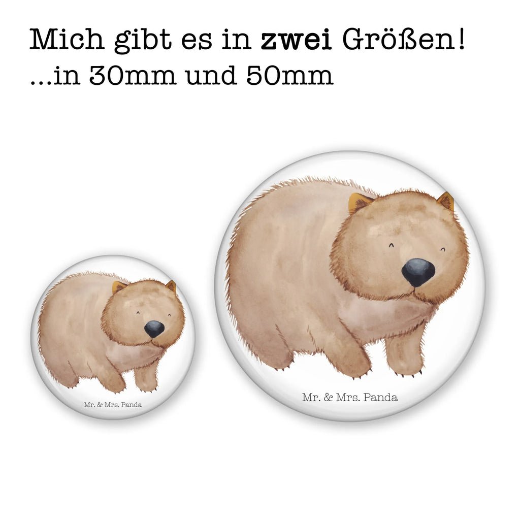 Button Wombat 50mm Button, Button, Pin, Anstecknadel, Tiermotive, Gute Laune, lustige Sprüche, Tiere, Wombat, Das Leben ist schön, Motivation, Spruch, Australien