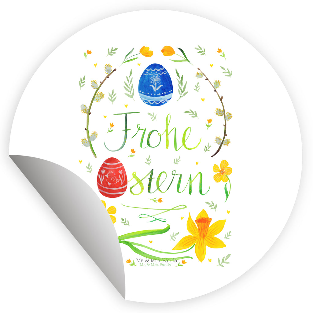 Rund Aufkleber Frohe Ostern Sticker, Aufkleber, Etikett, Ostern, Osterhase, Ostergeschenke, Osternest, Osterdeko, Geschenke zu Ostern, Ostern Geschenk, Ostergeschenke Kinder, Ostern Kinder, Frohe Ostern, Ostergrüße, Osterblume, Osterei, bemalte Ostereier, Weidenkätzchen. Lettering