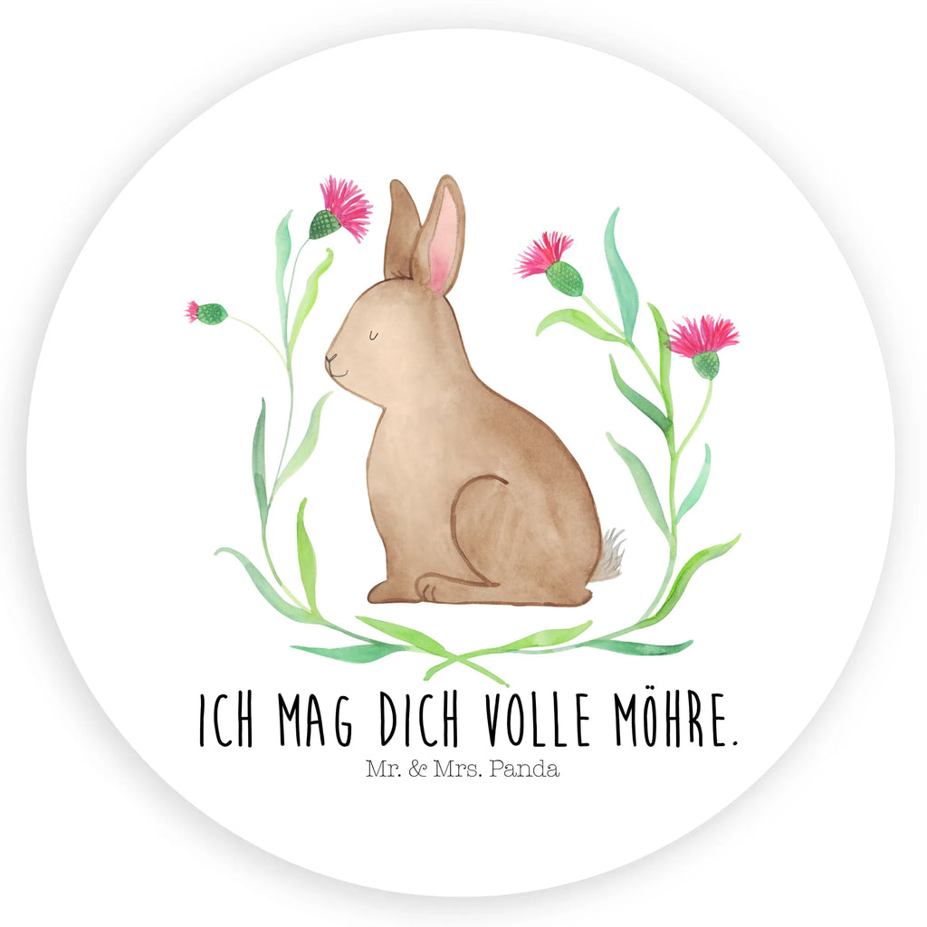 Rund Aufkleber Hase sitzend Sticker, Aufkleber, Etikett, Ostern, Osterhase, Ostergeschenke, Osternest, Osterdeko, Geschenke zu Ostern, Ostern Geschenk, Ostergeschenke Kinder, Ostern Kinder, Frohe Ostern, Ostergrüße, Osterblume, Liebe, Grüße, Hase, Kaninchen