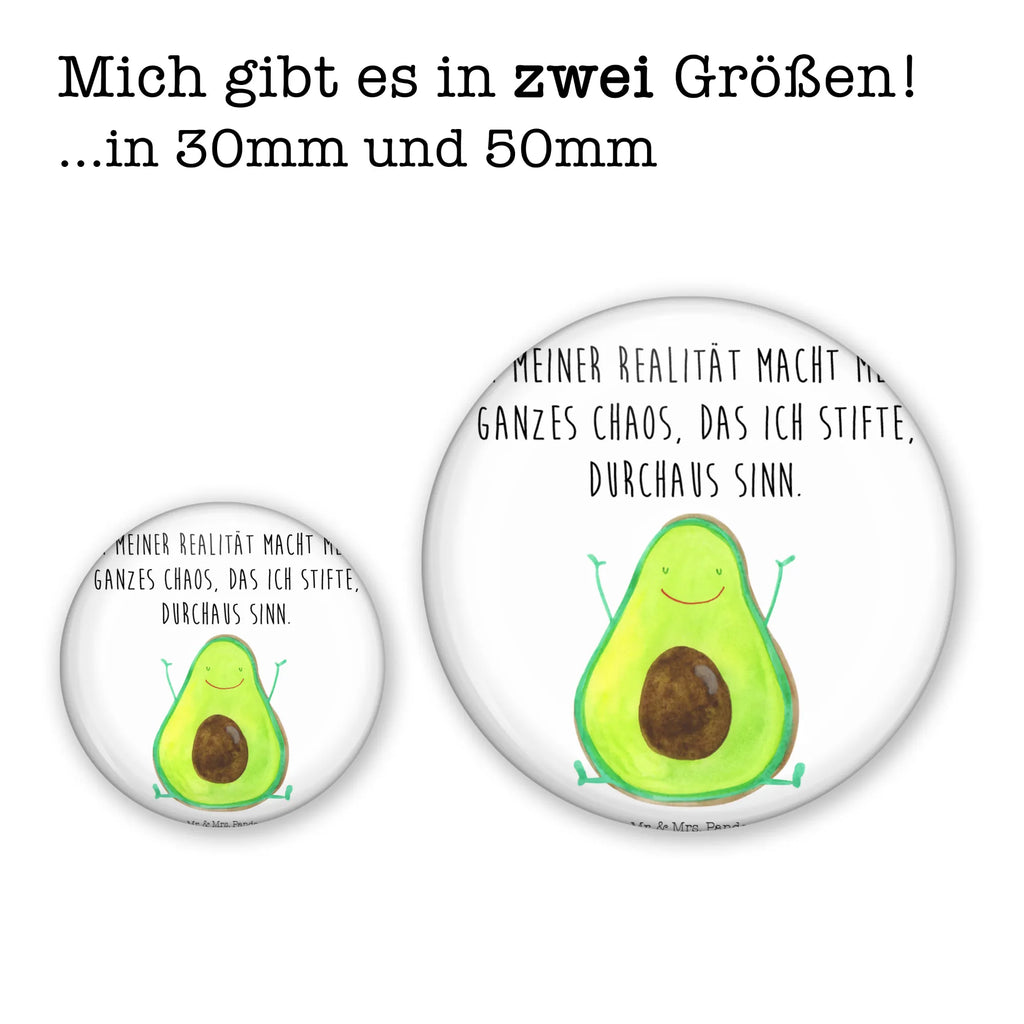 Button Avocado Happy 50mm Button, Button, Pin, Anstecknadel, Avocado, Veggie, Vegan, Gesund, Chaos