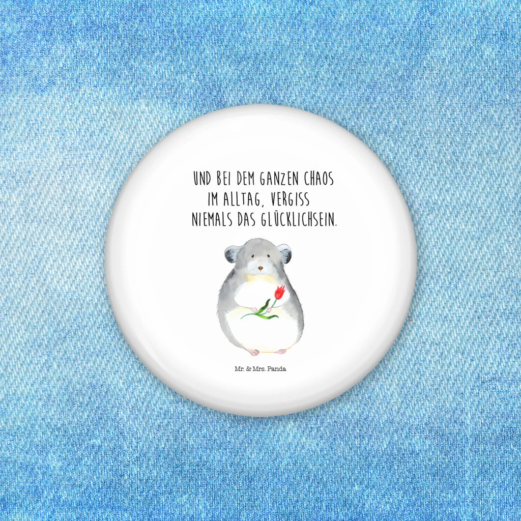 Button Chinchilla mit Blume 50mm Button, Button, Pin, Anstecknadel, Tiermotive, Gute Laune, lustige Sprüche, Tiere, Chinchilla, Chinchillas, Liebeskummer, Kummer, Depressionen, traurig sein, Chaos, Glücklichsein, Büro, Büroalltag