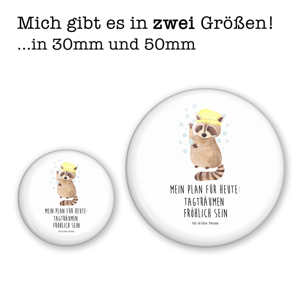 Button Waschbär 50mm Button, Button, Pin, Anstecknadel, Tiermotive, Gute Laune, lustige Sprüche, Tiere, Waschbär, Tagträumen, Plan, Fröhlich, waschen, Seifenblasen