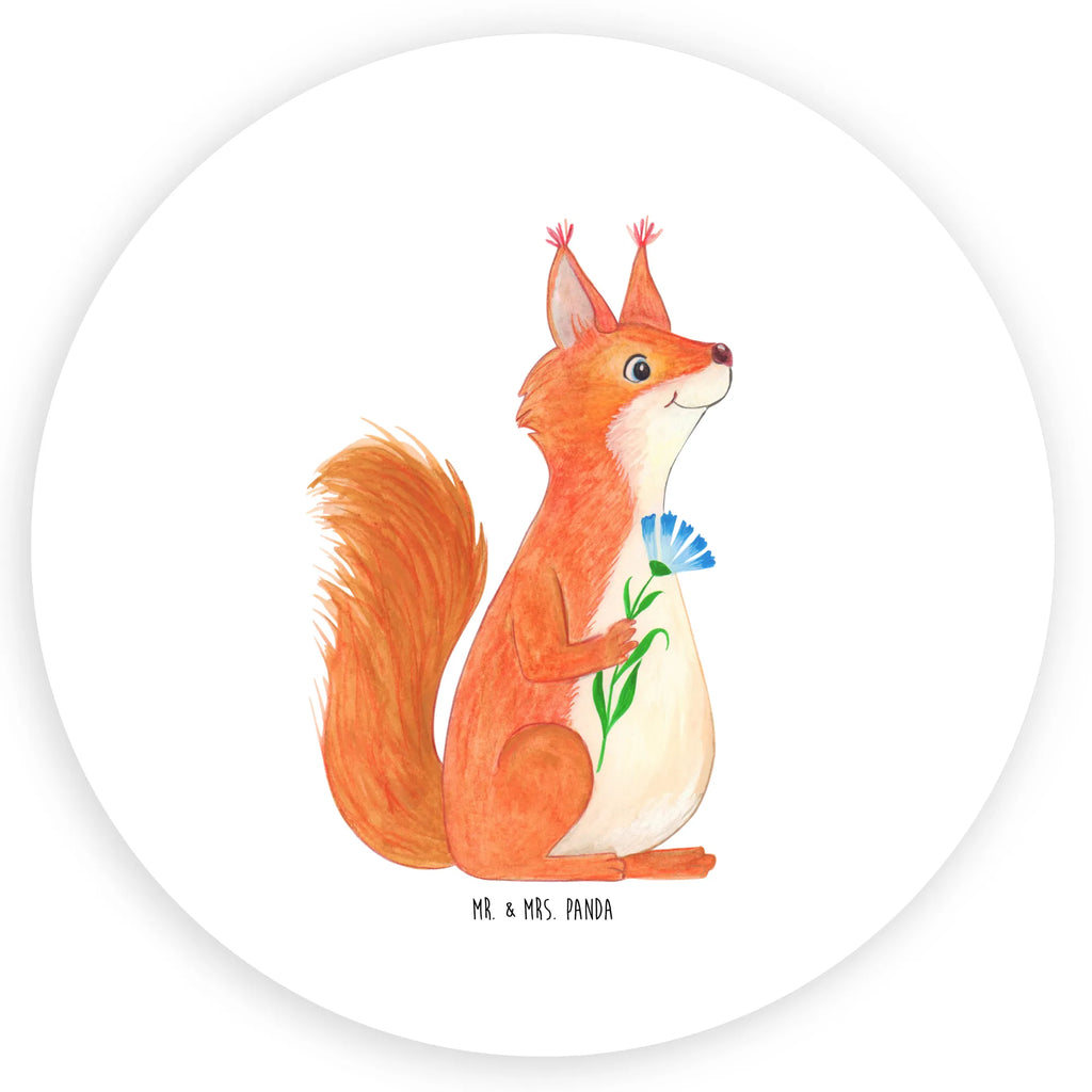 Rund Aufkleber Eichhörnchen Blume Sticker, Aufkleber, Etikett, Tiermotive, Gute Laune, lustige Sprüche, Tiere, Eichhörnchen, Eichhorn, Spruch positiv, Lachen, Spaß, Motivation Sprüche, Motivation Bilder, glücklich Spruch, Spruch Deko