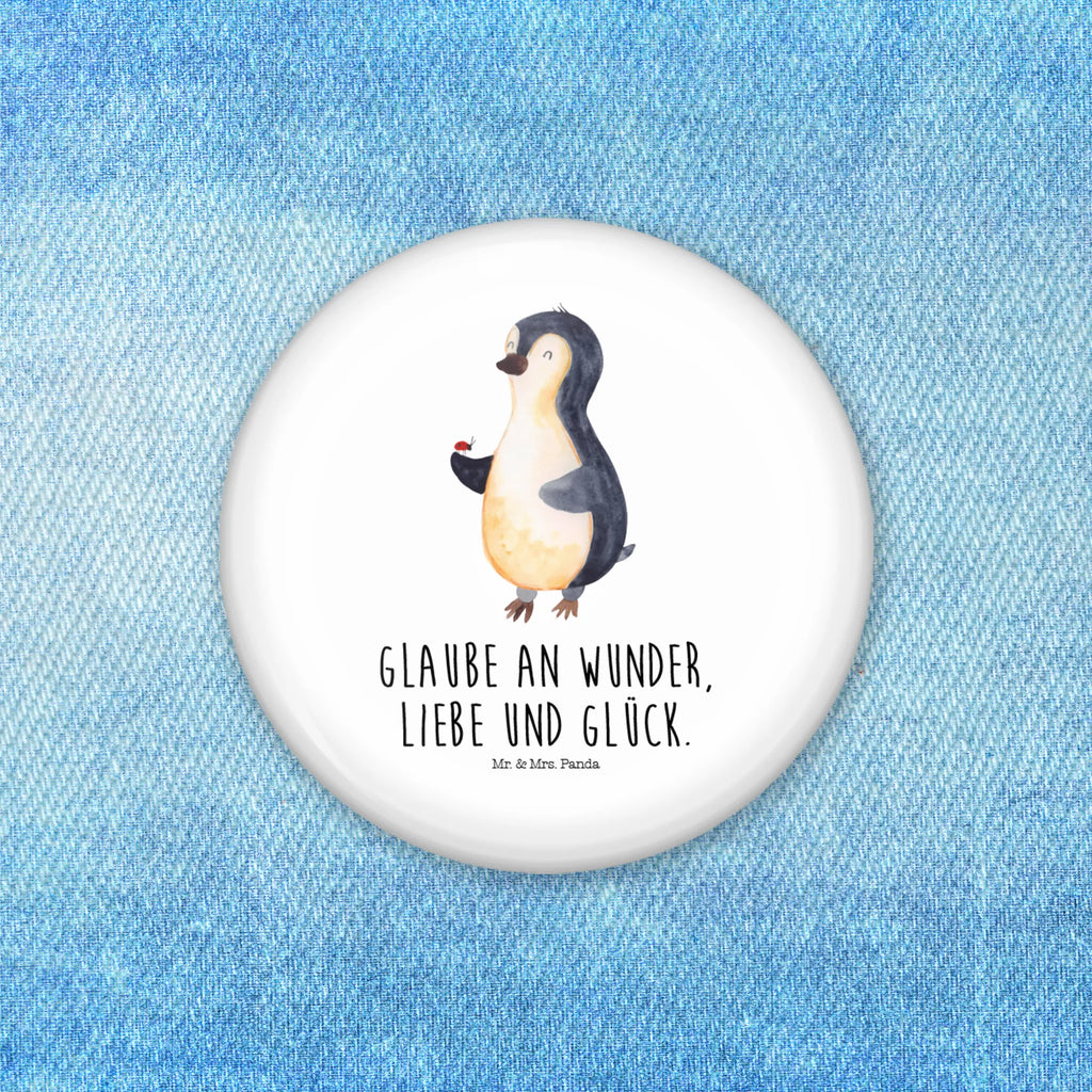 Button Pinguin Marienkäfer 50mm Button, Button, Pin, Anstecknadel, Pinguin, Pinguine, Marienkäfer, Liebe, Wunder, Glück, Freude, Lebensfreude