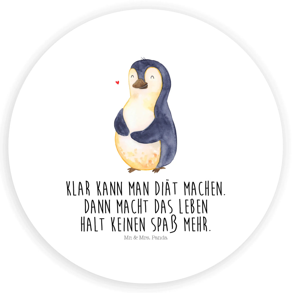 Rund Aufkleber Pinguin Diät Sticker, Aufkleber, Etikett, Pinguin, Pinguine, Diät, Abnehmen, Abspecken, Gewicht, Motivation, Selbstliebe, Körperliebe, Selbstrespekt