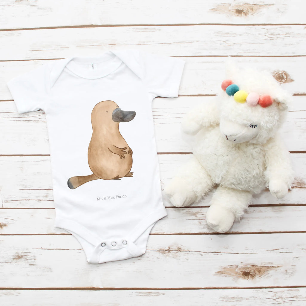 Organic Baby Body Schnabeltier Mut Babykleidung, Babystrampler, Strampler, Wickelbody, Baby Erstausstattung, Junge, Mädchen, Meerestiere, Meer, Urlaub, Schnabeltier, Mut, mutig, Lebensweisheit, Schnabeltiere, Motivation, Training, Büro, Arbeit, Neuanfang, Neustart, Weltreise, Raodtrip