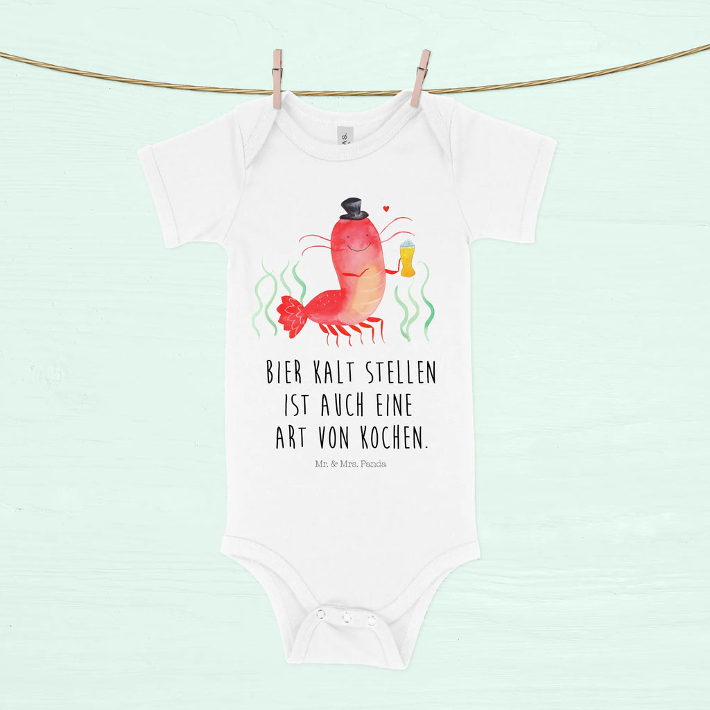 Organic Baby Body Hummer Weizen Babykleidung, Babystrampler, Strampler, Wickelbody, Baby Erstausstattung, Junge, Mädchen, Meerestiere, Meer, Urlaub, Garnele, Garnelen, Bier, Kochen, Männerhaushalt, Junggeselle, Junggesellin, Bierliebhaber, Kneipe, Gasthaus, Wirtschaft