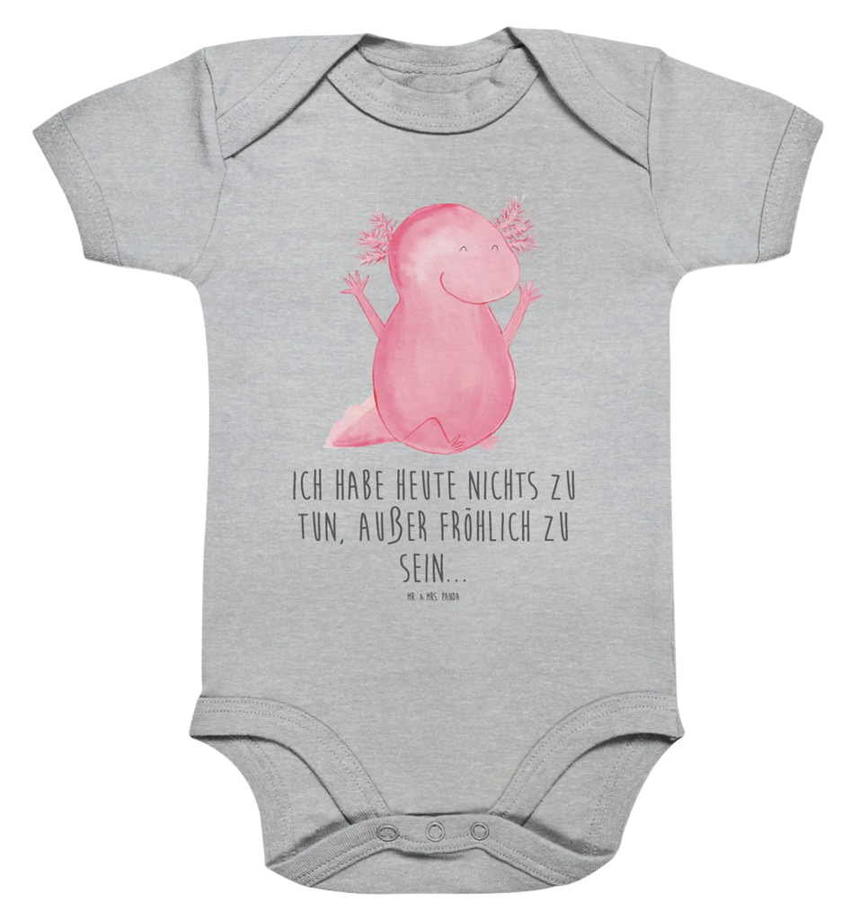 Organic Baby Body Axolotl Hurra Babykleidung, Babystrampler, Strampler, Wickelbody, Baby Erstausstattung, Junge, Mädchen, Axolotl, Molch, Axolot, Schwanzlurch, Lurch, Lurche, fröhlich, Spaß, Freude, Motivation, Zufriedenheit