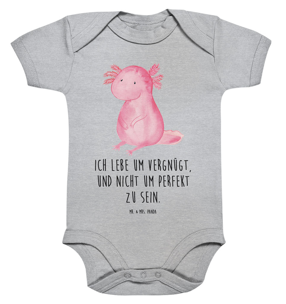 Organic Baby Body Axolotl null Babykleidung, Babystrampler, Strampler, Wickelbody, Baby Erstausstattung, Junge, Mädchen, Axolotl, Molch, Axolot, vergnügt, fröhlich, zufrieden, Lebensstil, Weisheit, Lebensweisheit, Liebe, Freundin