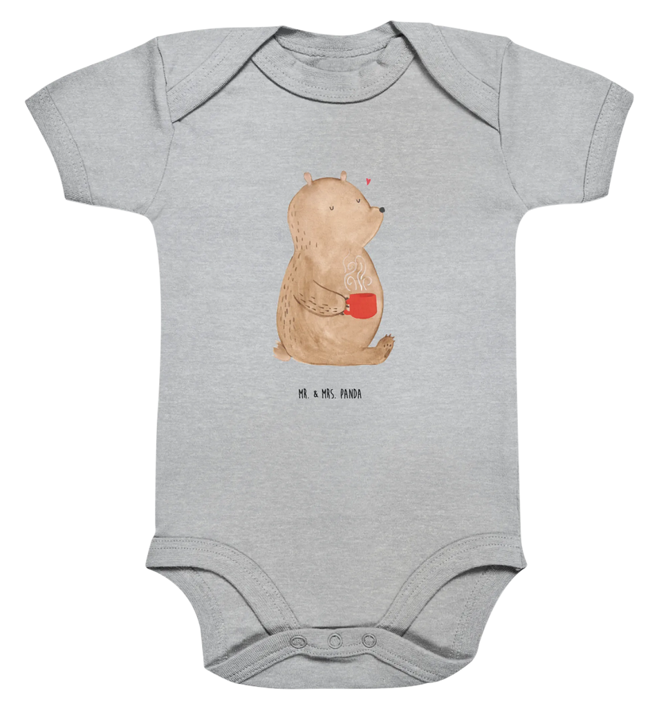 Organic Baby Body Bär Kaffee Babykleidung, Babystrampler, Strampler, Wickelbody, Baby Erstausstattung, Junge, Mädchen, Bär, Teddy, Teddybär, Kaffee, Coffee, Bären, guten Morgen, Morgenroutine, Welt erobern, Welt retten, Motivation