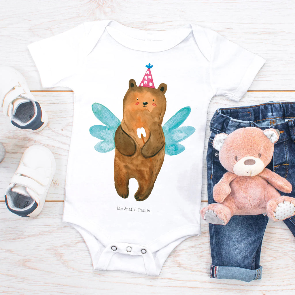 Organic Baby Body Bär Zahnfee Babykleidung, Babystrampler, Strampler, Wickelbody, Baby Erstausstattung, Junge, Mädchen, Bär, Teddy, Teddybär, Zahnfee, Fee, Milchzahn, Erster Zahn