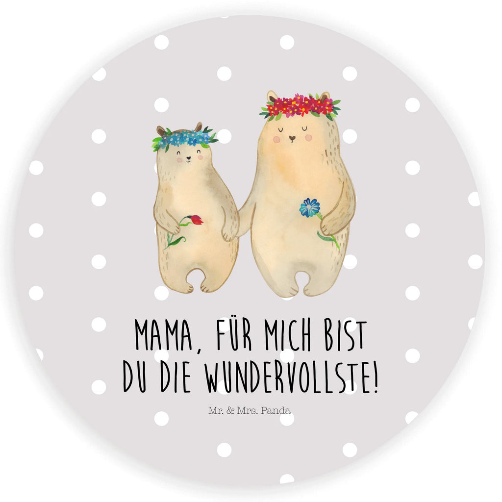 Rund Aufkleber Bären mit Blumenkranz Sticker, Aufkleber, Etikett, Familie, Vatertag, Muttertag, Bruder, Schwester, Mama, Papa, Oma, Opa, Bär, Bären, Mutter, Mutti, Mami, Lieblingsmensch, Lieblingsmama, beste Mutter, weltbeste Mama, Geschenk Mama. Muttertag, Tochter, Kind, Kinder, Töchter, Family, Vorbild