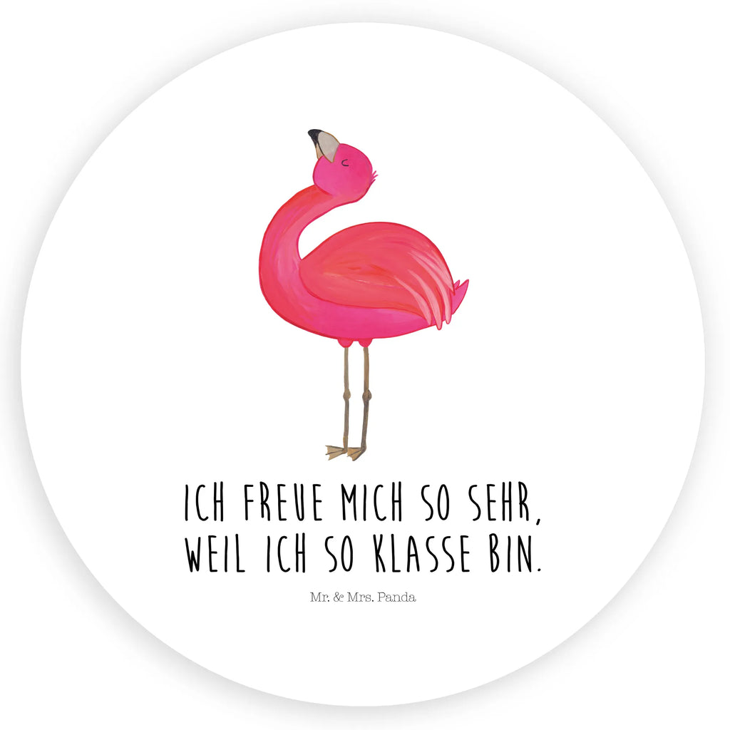 Rund Aufkleber Flamingo stolz Sticker, Aufkleber, Etikett, Flamingo, stolz, Freude, Selbstliebe, Selbstakzeptanz, Freundin, beste Freundin, Tochter, Mama, Schwester