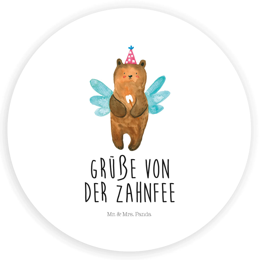 Rund Aufkleber Zahnfee Bär Sticker, Aufkleber, Etikett, Bär, Teddy, Teddybär, Zahnfee, Fee, Milchzahn, Erster Zahn