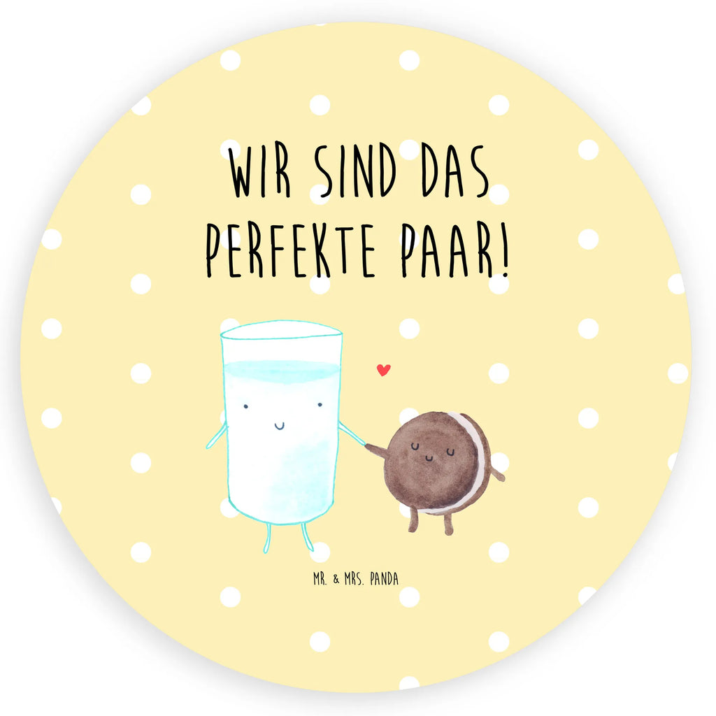 Rund Aufkleber Milch & Keks Sticker, Aufkleber, Etikett, Tiermotive, Gute Laune, lustige Sprüche, Tiere, Milk, Cookie, Milch, Keks, Kekse, Kaffee, Einladung Frühstück, Motiv süß, romantisch, perfektes Paar