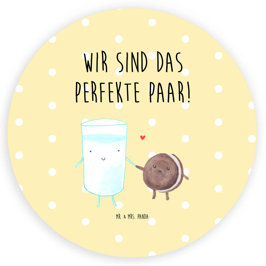 Rund Aufkleber Milch & Keks Sticker, Aufkleber, Etikett, Tiermotive, Gute Laune, lustige Sprüche, Tiere, Milk, Cookie, Milch, Keks, Kekse, Kaffee, Einladung Frühstück, Motiv süß, romantisch, perfektes Paar