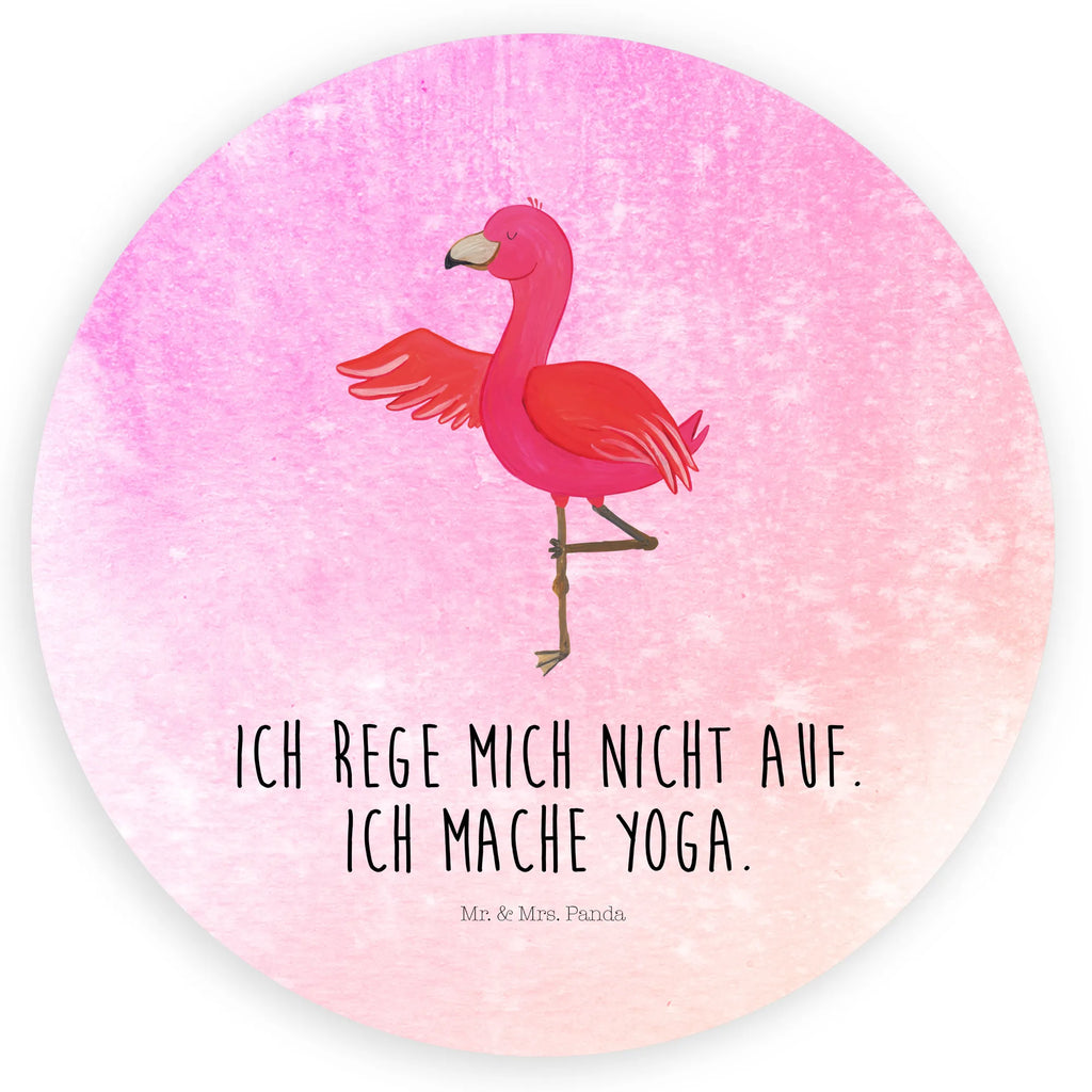 Rund Aufkleber Flamingo Yoga Sticker, Aufkleber, Etikett, Flamingo, Vogel, Yoga, Namaste, Achtsamkeit, Yoga-Übung, Entspannung, Ärger, Aufregen, Tiefenentspannung