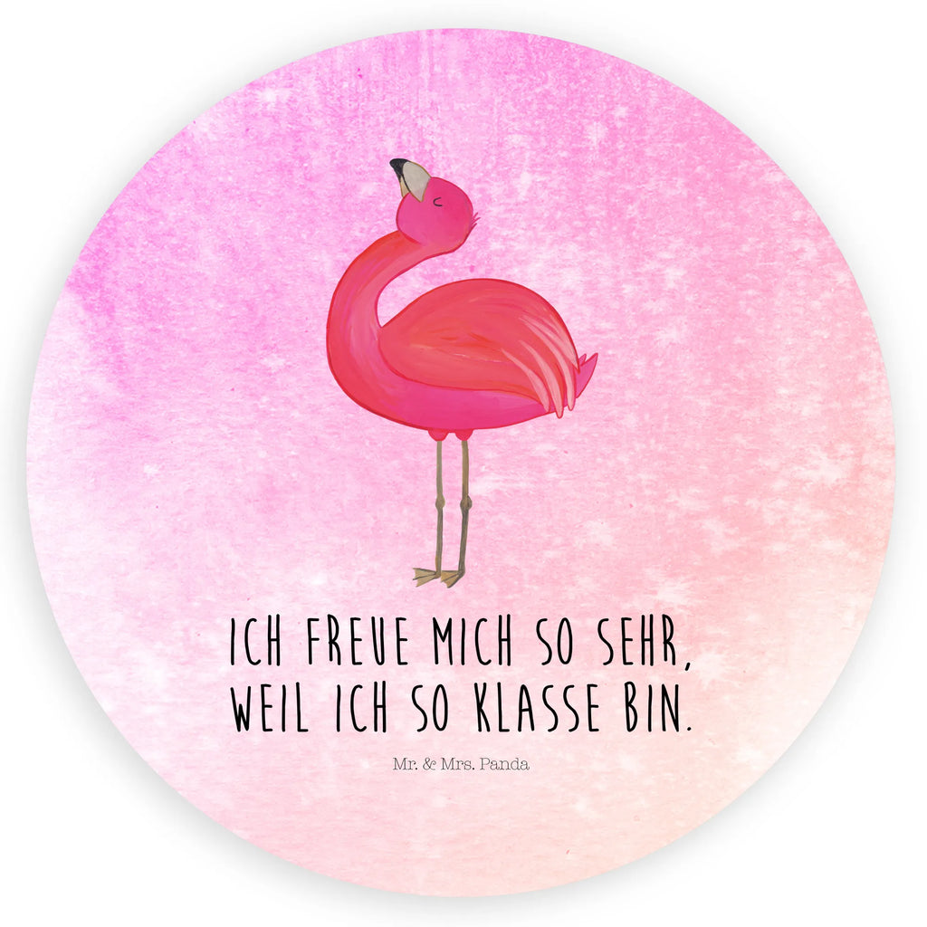 Rund Aufkleber Flamingo stolz Sticker, Aufkleber, Etikett, Flamingo, stolz, Freude, Selbstliebe, Selbstakzeptanz, Freundin, beste Freundin, Tochter, Mama, Schwester