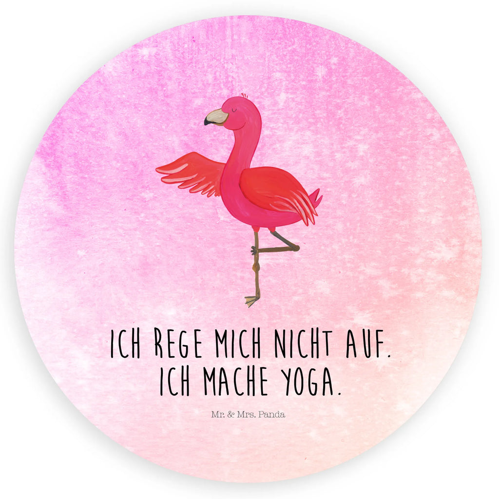 Rund Aufkleber Flamingo Yoga Sticker, Aufkleber, Etikett, Flamingo, Vogel, Yoga, Namaste, Achtsamkeit, Yoga-Übung, Entspannung, Ärger, Aufregen, Tiefenentspannung